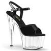 Pleaser - ADORE709 KnöchelriemenSandale, Poledance Schuhe - Pole dance schuhe - Schwarz/Transparent Product image